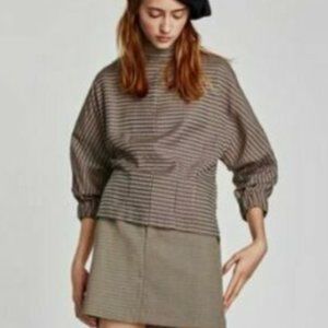 Zara mock neck top with Kimono sleeves szS